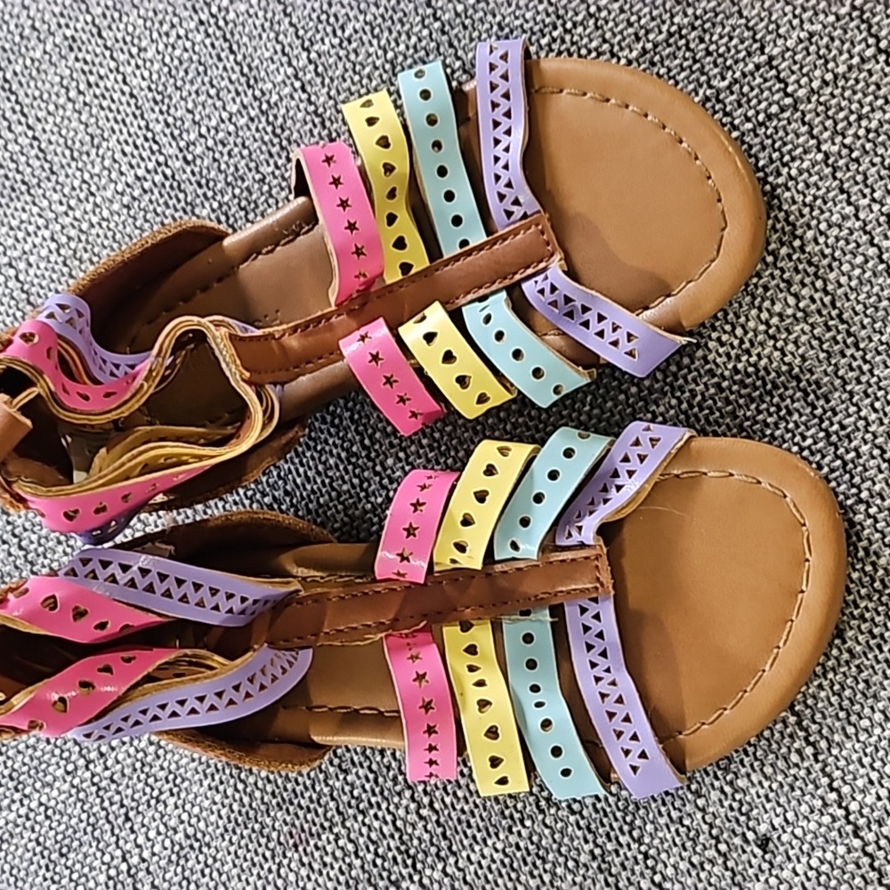 Joe fresh rainbow gladiator shoes size 7
